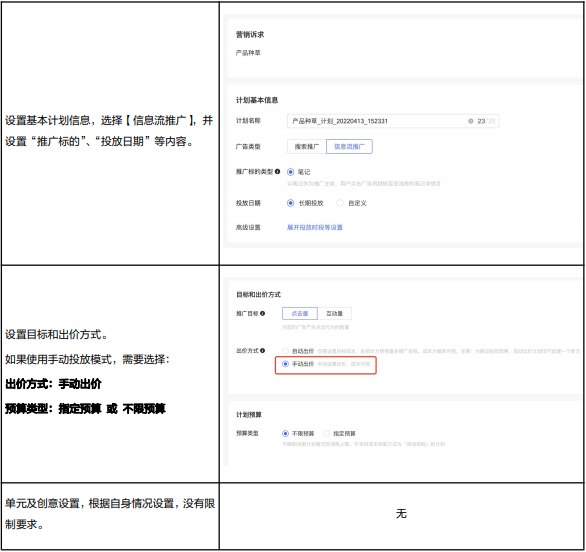 如果要使用手动投放模式，出价方式选择【手动出价】即可